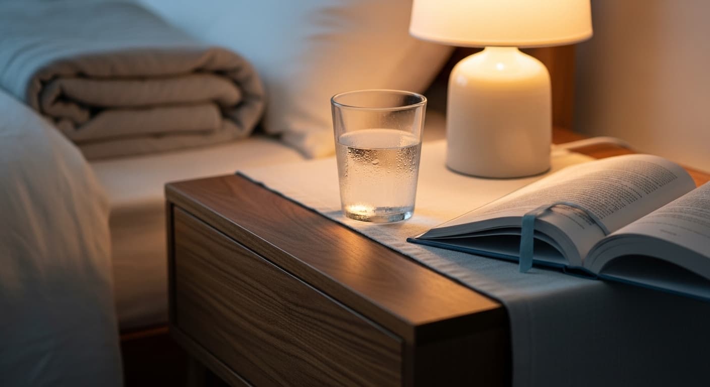 Warm bedside scene at night
